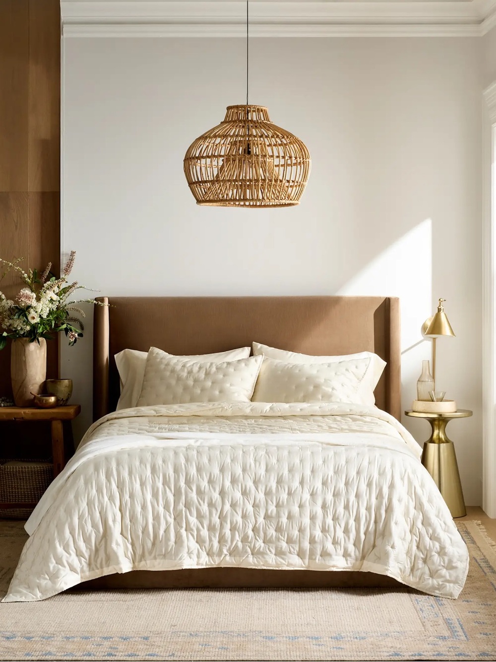 Quince Bamboo Dream Quilt NWT in Ivory King/Cali King $435